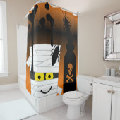 ハロウィーンミイマフズポイズンボトル シャワーカーテン
