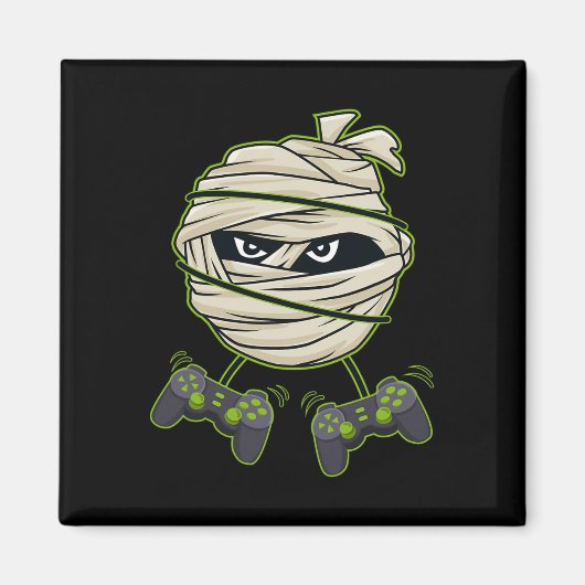 ハロウィーンミイマミービデオゲーマーコントローラー少年の子供 マグネット (正面)