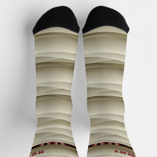 ハロウィーンミイラおもしろいミ不気味モンソックス ソックス (上部)