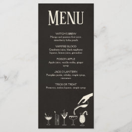 ハロウィーンミッドセンチュリーモダンカクテルメニュー プログラム