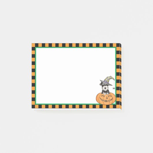 ハロウィーンミニチュアシュナツァー ポストイット (正面)