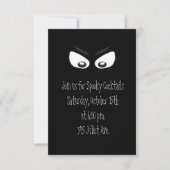 ハロウィーンミニマリストかわいいお洒落幽霊の目 招待状 (正面)