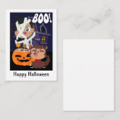 ハロウィーンミマ、カボチャ、ワーウルフミニカード ノートカード (正面/裏面)