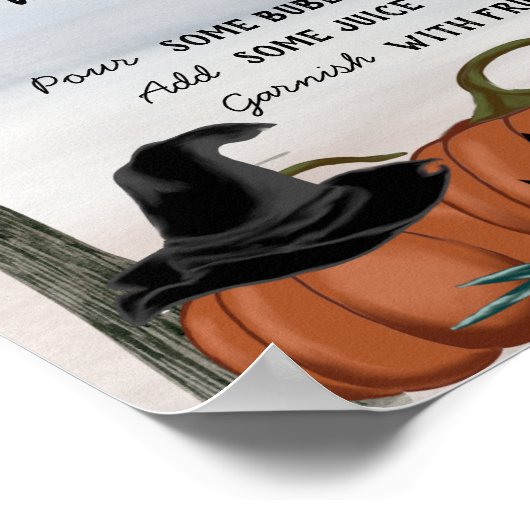 ハロウィーンミモサバーサイン，ハローウィンパーティポスター ポスター (角)