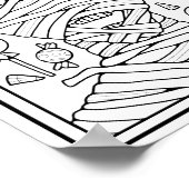 ハロウィーンミームキャンディカラーリングページアート ポスター (角)