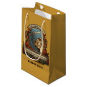 ハロウィーンミームスケルトンおもしろい引用文パーソナライズされた スモールペーパーバッグ (正面アングル)