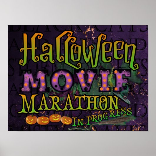 ハロウィーンムービーマラソンのマーキー ポスター (正面)