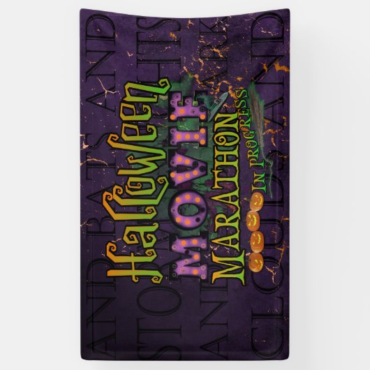 ハロウィーンムービーマラソンのマーキー 横断幕 (縦)