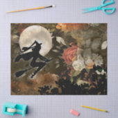 ハロウィーンムーンフラワーデコップティッシュPの魔女 薄葉紙 (クラフト)