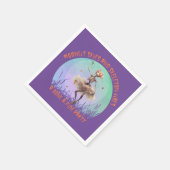 ハロウィーンムーンライトスキーとスケルトンの雰囲気 スタンダードカクテルナプキン (角)