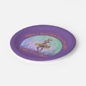 ハロウィーンムーンライトスキーとスケルトンの雰囲気 ペーパープレート (アングル)