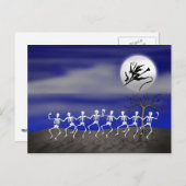 ハロウィーンムーンライトパーティーシーン ポストカード (正面/裏面)