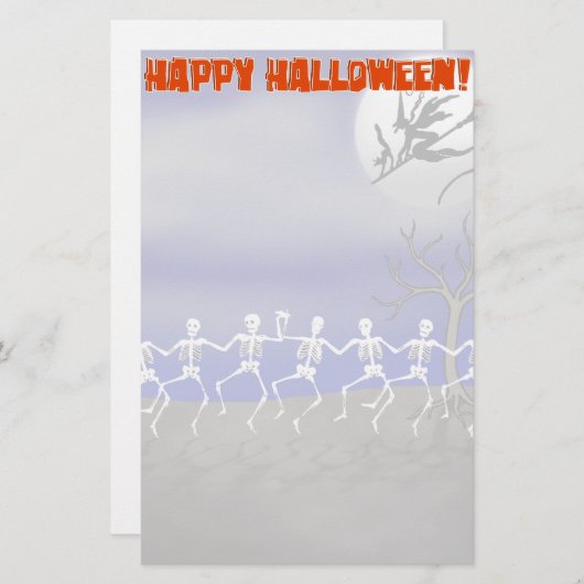 ハロウィーンムーンライトパーティーシーン 便箋 (正面/裏面)