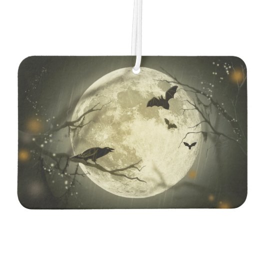 ハロウィーンムーン不気味カラス カーエアーフレッシュナー (裏面)