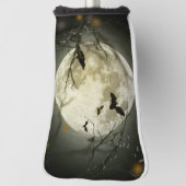 ハロウィーンムーン不気味カラス ゴルフヘッドカバー (回転90)