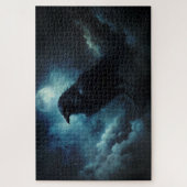 ハロウィーンムーン不気味カラス ジグソーパズル (縦)