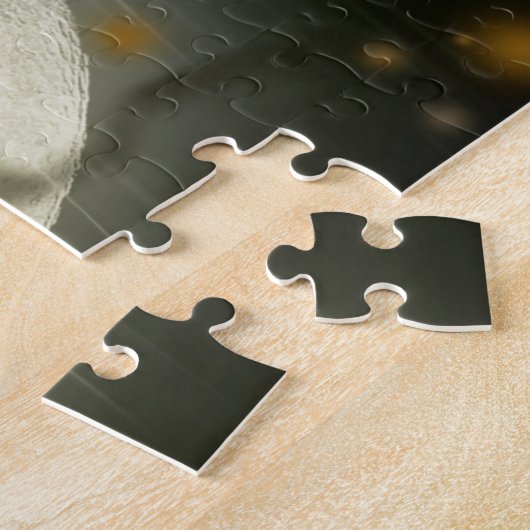 ハロウィーンムーン不気味カラス ジグソーパズル (側面)