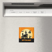 ハロウィーンムーン幽霊のよく出るムーンハウスイン墓場 マグネット (インサイチュ (食洗機))