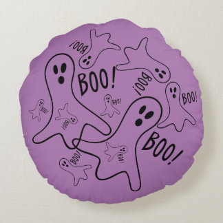 ハロウィーンムーン&ウィッチ&幽霊ブー!クッション ラウンドクッション
