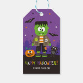 ハロウィーンメッセージカードフランケンシュタイン誕生日 ギフトタグ (正面)