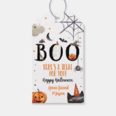 ハロウィーンメッセージカードブートリート誕生日の衣装 ギフトタグ (正面)
