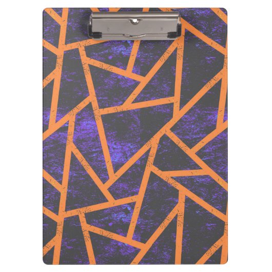 ハロウィーンモザイクパターン クリップボード (正面)