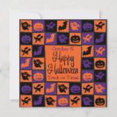 ハロウィーンモザイク 招待状 (正面)