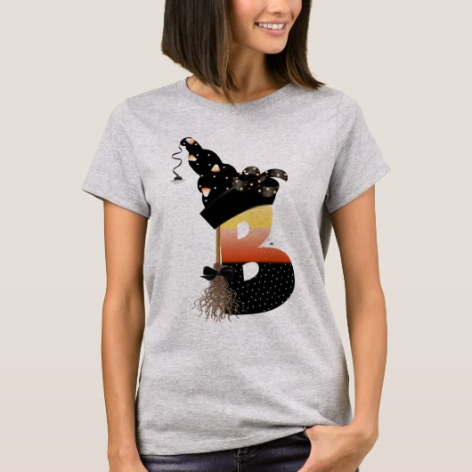 ハロウィーンモノグラム文字B Tシャツ (正面)