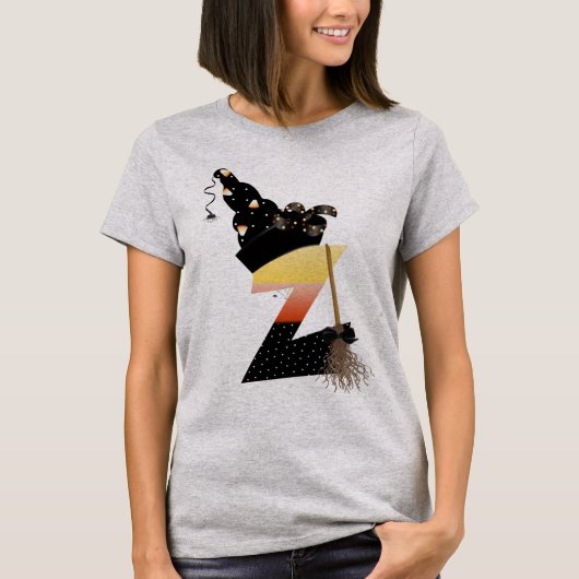 ハロウィーンモノグラム文字Z Tシャツ (正面)