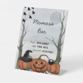 ハロウィーンモモサバーサイン、ハロウィーンベビーシャワー 台座サイン (正面)