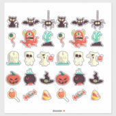 ハロウィーンモンスターアイコンビニールステッカーパック シール (シート)
