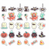 ハロウィーンモンスターアイコンビニールステッカーパック シール (正面)