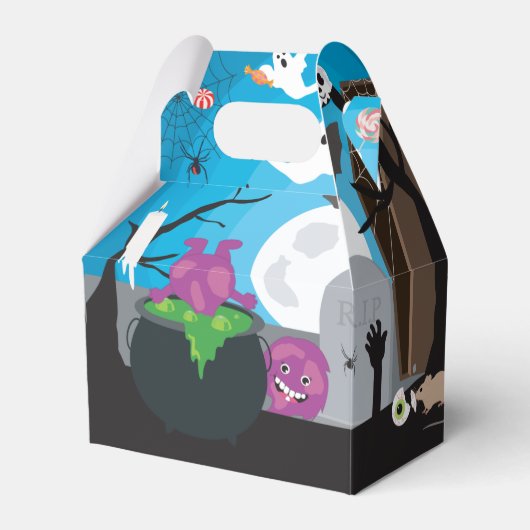 ハロウィーンモンスターキッズハローウィンパーティ フェイバーボックス (正面サイド)