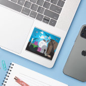 ハロウィーンモンスターシーン シール (ノートパソコンとiPhone)