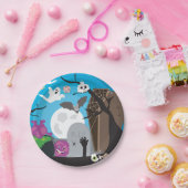 ハロウィーンモンスターシーン ペーパープレート (パーティー)