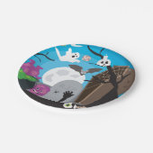 ハロウィーンモンスターシーン ペーパープレート (アングル)