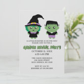 ハロウィーンモンスタージェンダーリビールパーティの招待状 招待状 (スタンド正面)