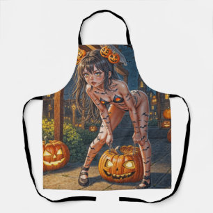 ハロウィーンモンスタージャック – o – ランタン&こうもりヴィクセンガール エプロン