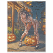 ハロウィーンモンスタージャック – o – ランタン&こうもりヴィクセンガール シール (正面)