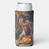 ハロウィーンモンスタージャック – o – ランタン&こうもりヴィクセンガール スリム缶クーラー (Seltzer裏面)