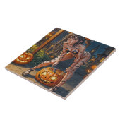 ハロウィーンモンスタージャック – o – ランタン&こうもりヴィクセンガール タイル (側面)