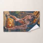 ハロウィーンモンスタージャック – o – ランタン&こうもりヴィクセンガール ハンドタオル (ハンドタオル)