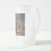 ハロウィーンモンスタージャック – o – ランタン&こうもりヴィクセンガール フロストグラスビールジョッキ (正面右)