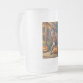 ハロウィーンモンスタージャック – o – ランタン&こうもりヴィクセンガール フロストグラスビールジョッキ (正面左)