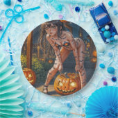 ハロウィーンモンスタージャック – o – ランタン&こうもりヴィクセンガール ペーパープレート (パーティー)