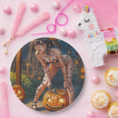 ハロウィーンモンスタージャック – o – ランタン&こうもりヴィクセンガール ペーパープレート (パーティー)