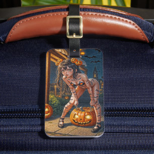 ハロウィーンモンスタージャック – o – ランタン&こうもりヴィクセンガール ラゲッジタグ