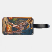 ハロウィーンモンスタージャック – o – ランタン&こうもりヴィクセンガール ラゲッジタグ (裏面横)