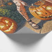 ハロウィーンモンスタージャック – o – ランタン&こうもりヴィクセンガール ラッピングペーパー (角)