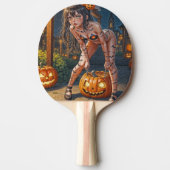 ハロウィーンモンスタージャック – o – ランタン&こうもりヴィクセンガール 卓球ラケット (正面)
